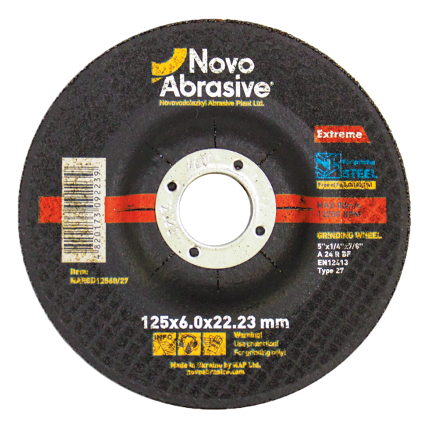 Novo Abrasive Extreme Slijpschijf 125 x 6.0 x 22.23MM voor metaal